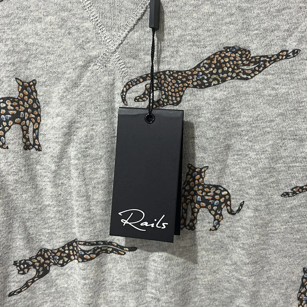 NEW • Rails • Jaguar Heather Gray Crew Neck Sweatshirt XS Womens - Picture 5 of 5